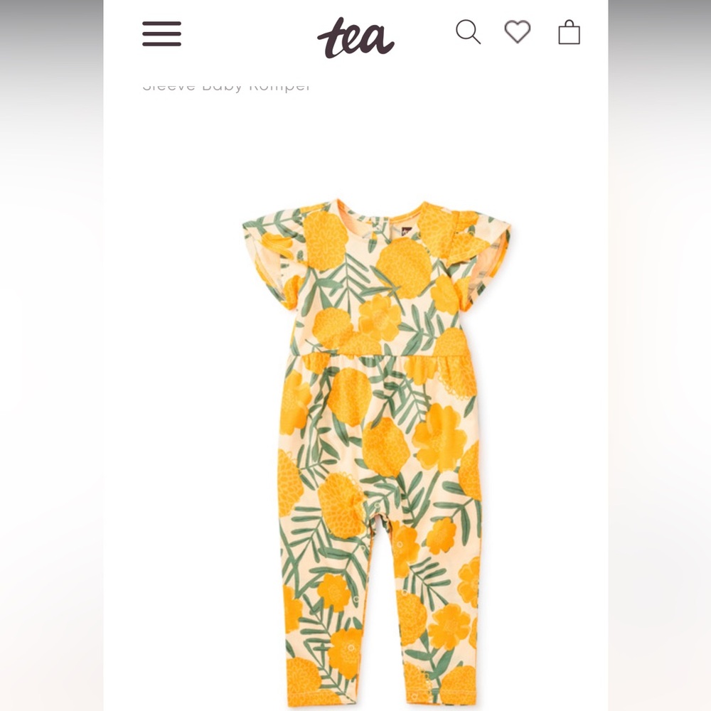 Tulip Sleeve Baby Romper